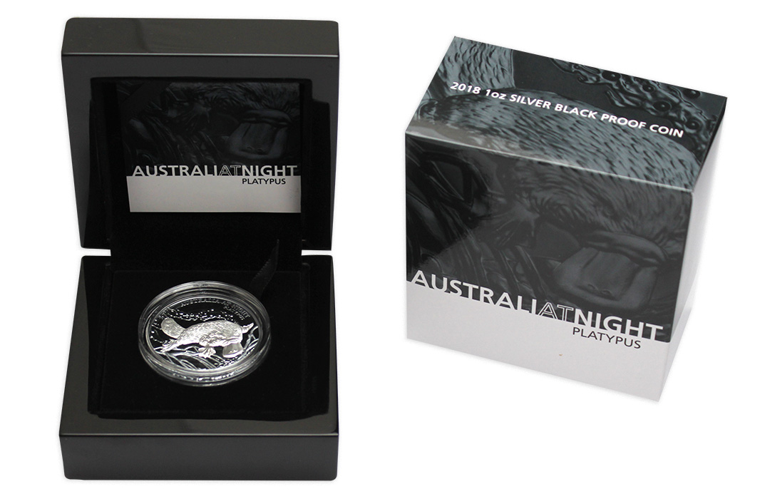 Stříbrná mince Ptakopysk 1 Oz Australia at Night 2018 Proof